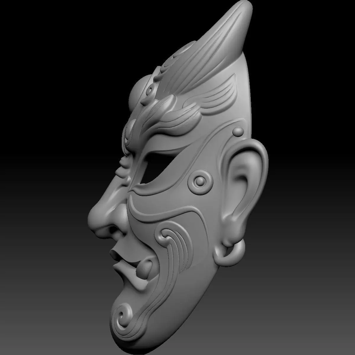 Chinese-style Masks 2 3D print model_4