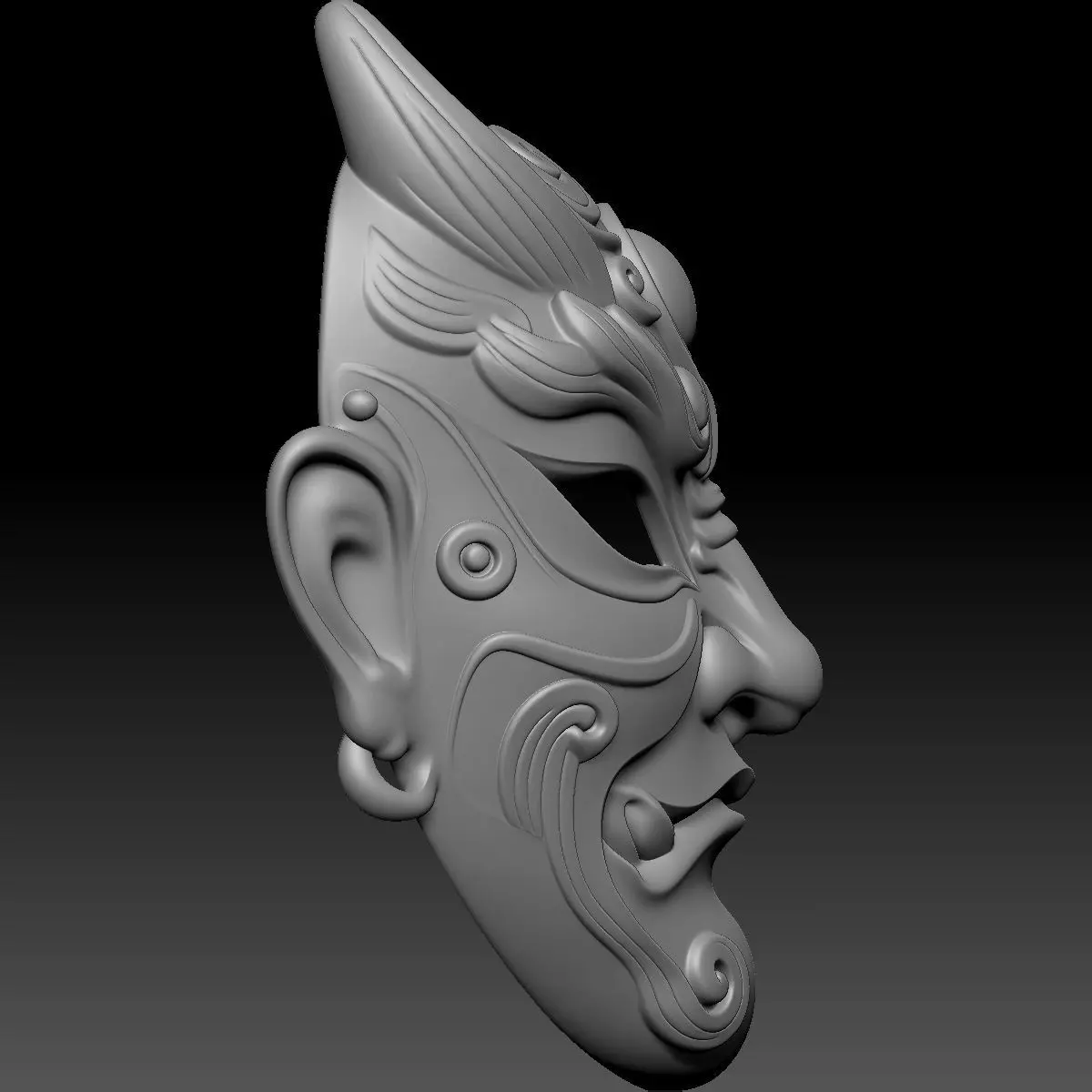 Chinese-style Masks 2 3D print model_2