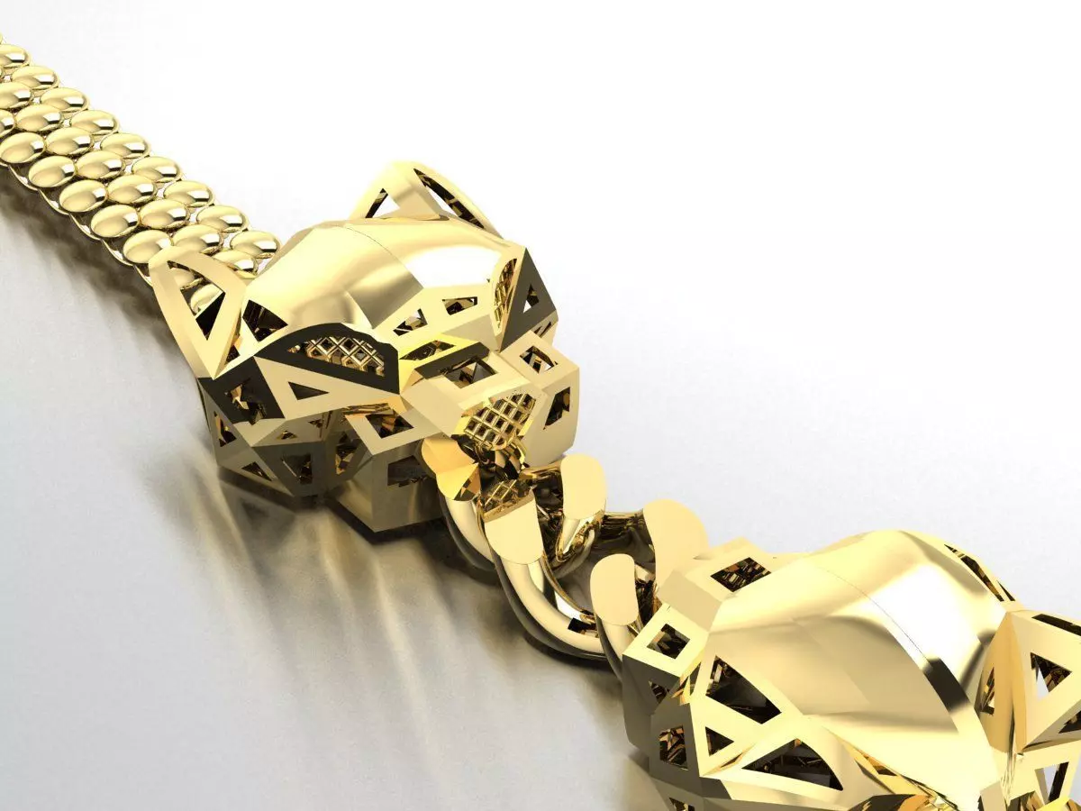 Light Weight Panter Bracelet 8 gr 3D print model_1