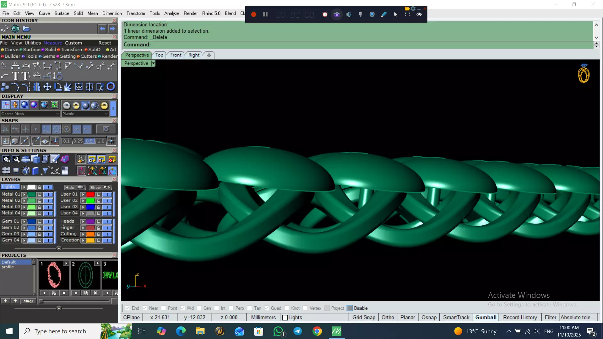 Light Weight Panter Bracelet 8 gr 3D print model_18