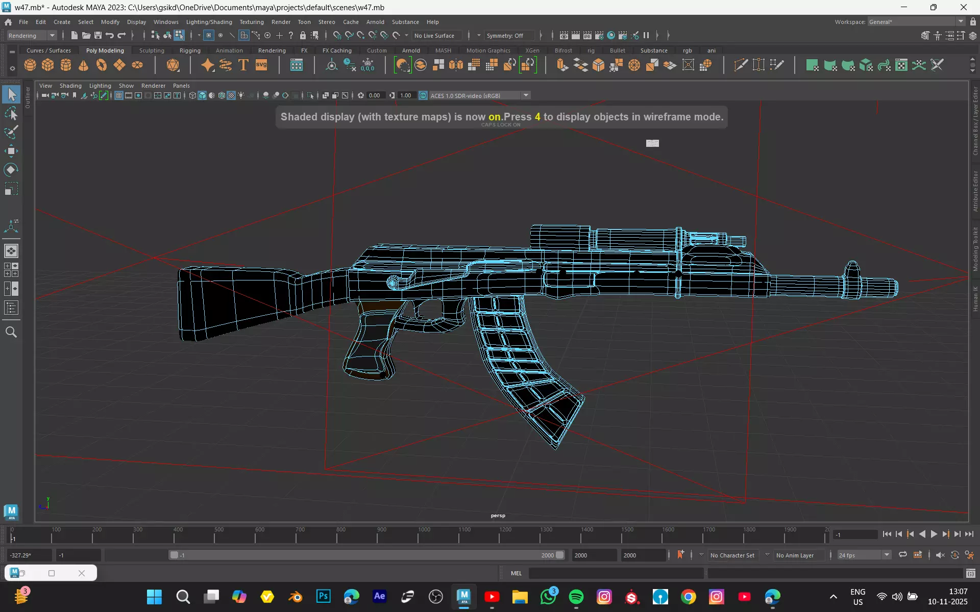 GUN MODEL Low-poly 3D model_2