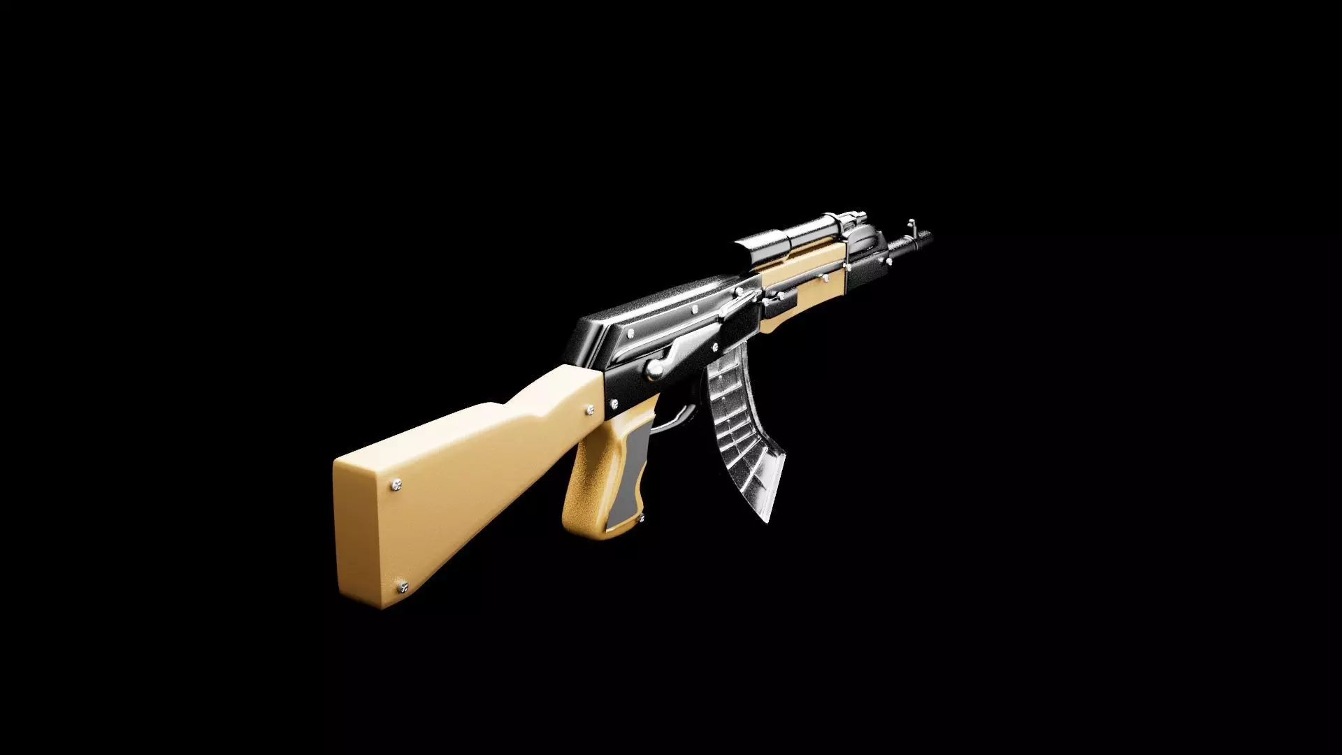 GUN MODEL Low-poly 3D model_0