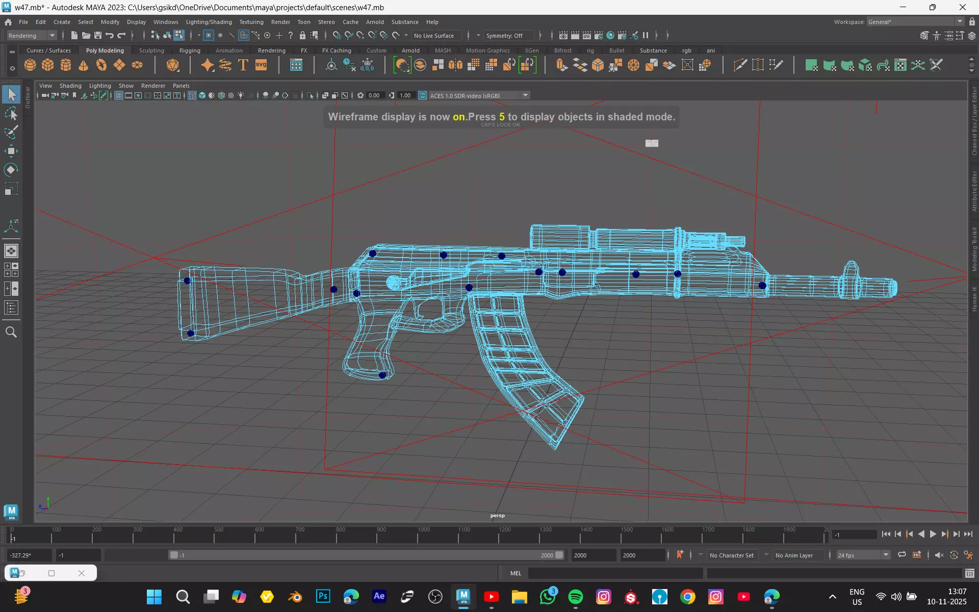 GUN MODEL Low-poly 3D model_3