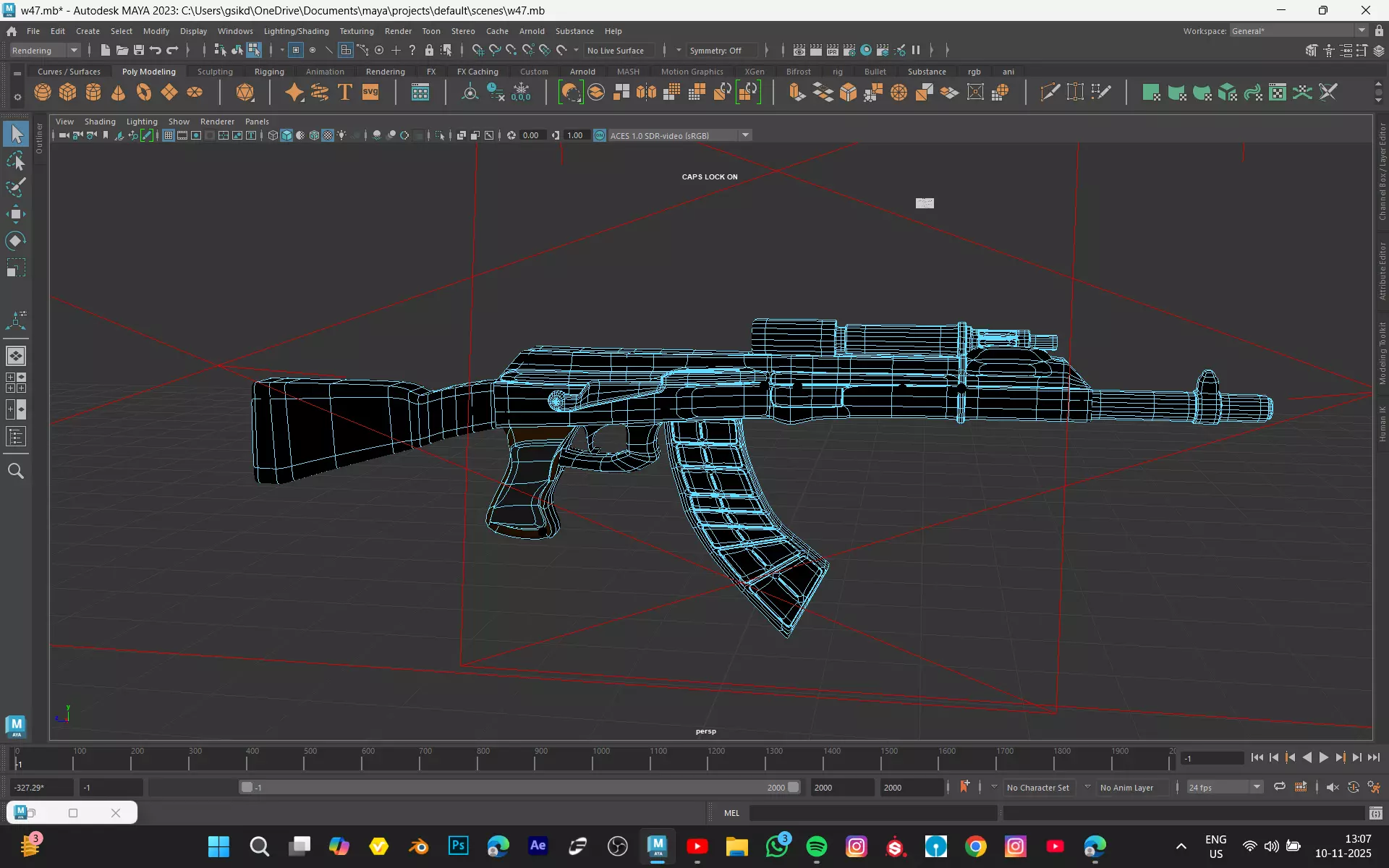 GUN MODEL Low-poly 3D model_1