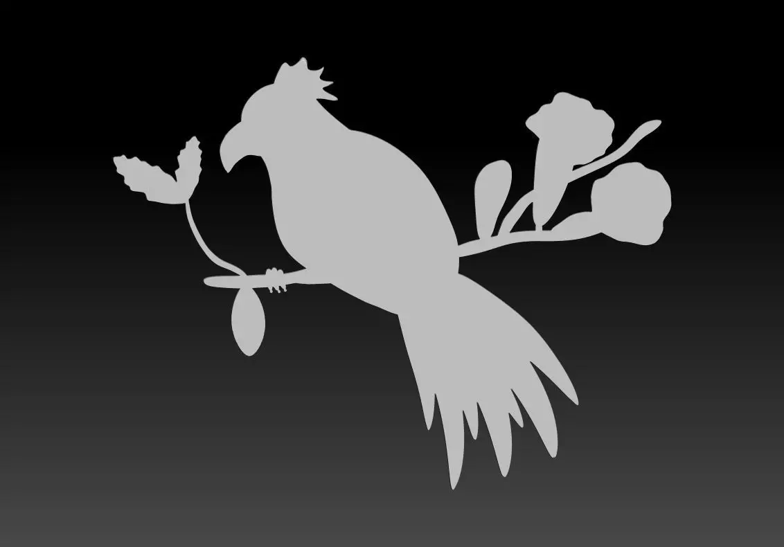 Bird Relief Pendant 3D Printable Model 3D print model_5