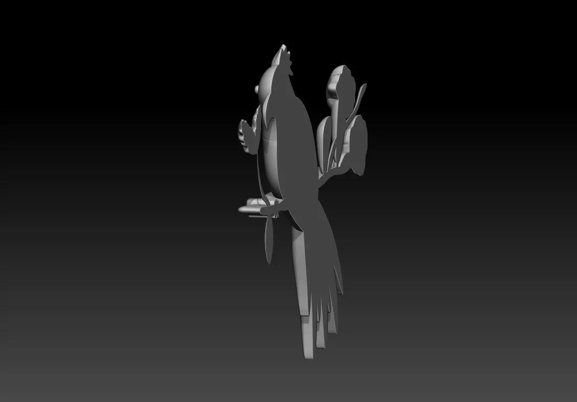 Bird Relief Pendant 3D Printable Model 3D print model_4