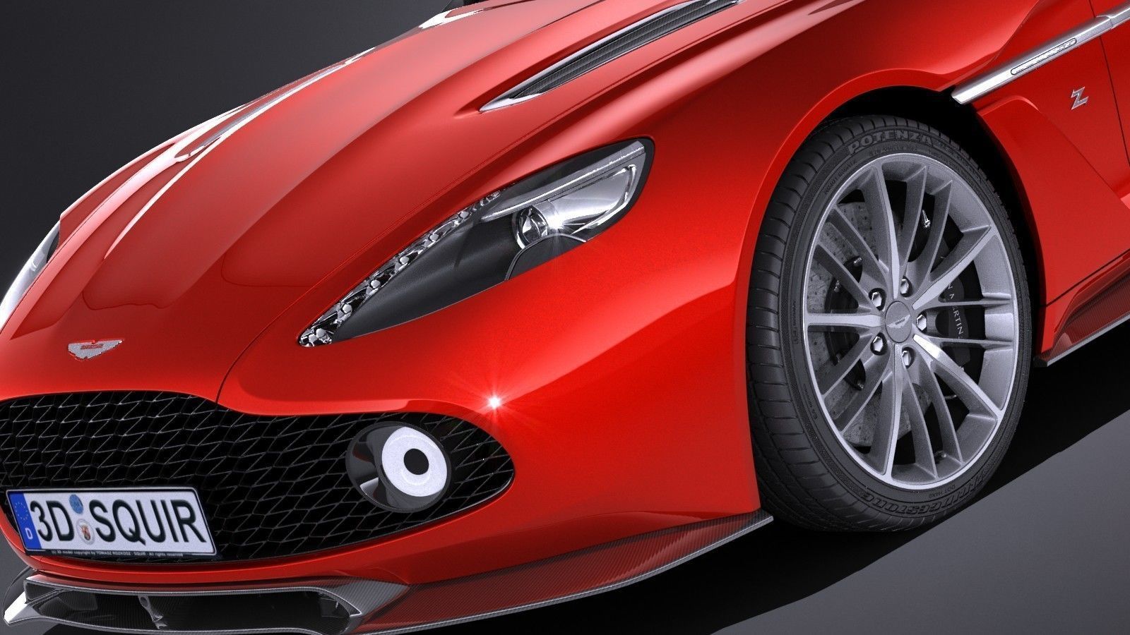 Aston Martin Vanquish Zagato Volante 2017 3D model_2