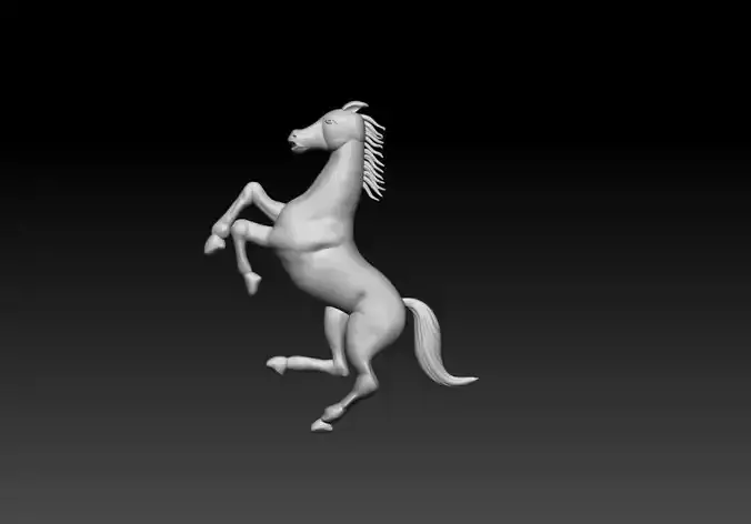 Horse Relief  Version 01 Pendant 3D Printable Model