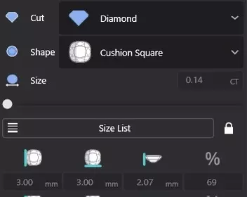 Channel Set Cushion Square eternity ring w bead N05 308CT EU54 3D print model_12