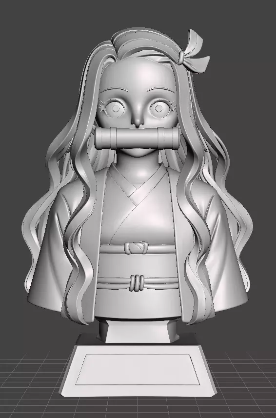 Nezuko Bust 3D print model_2