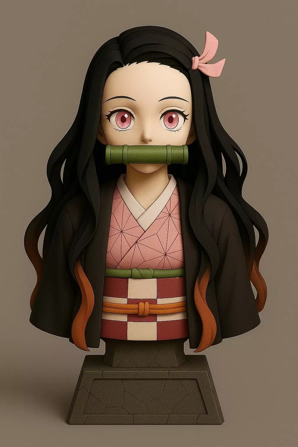 Nezuko Bust 3D print model_0