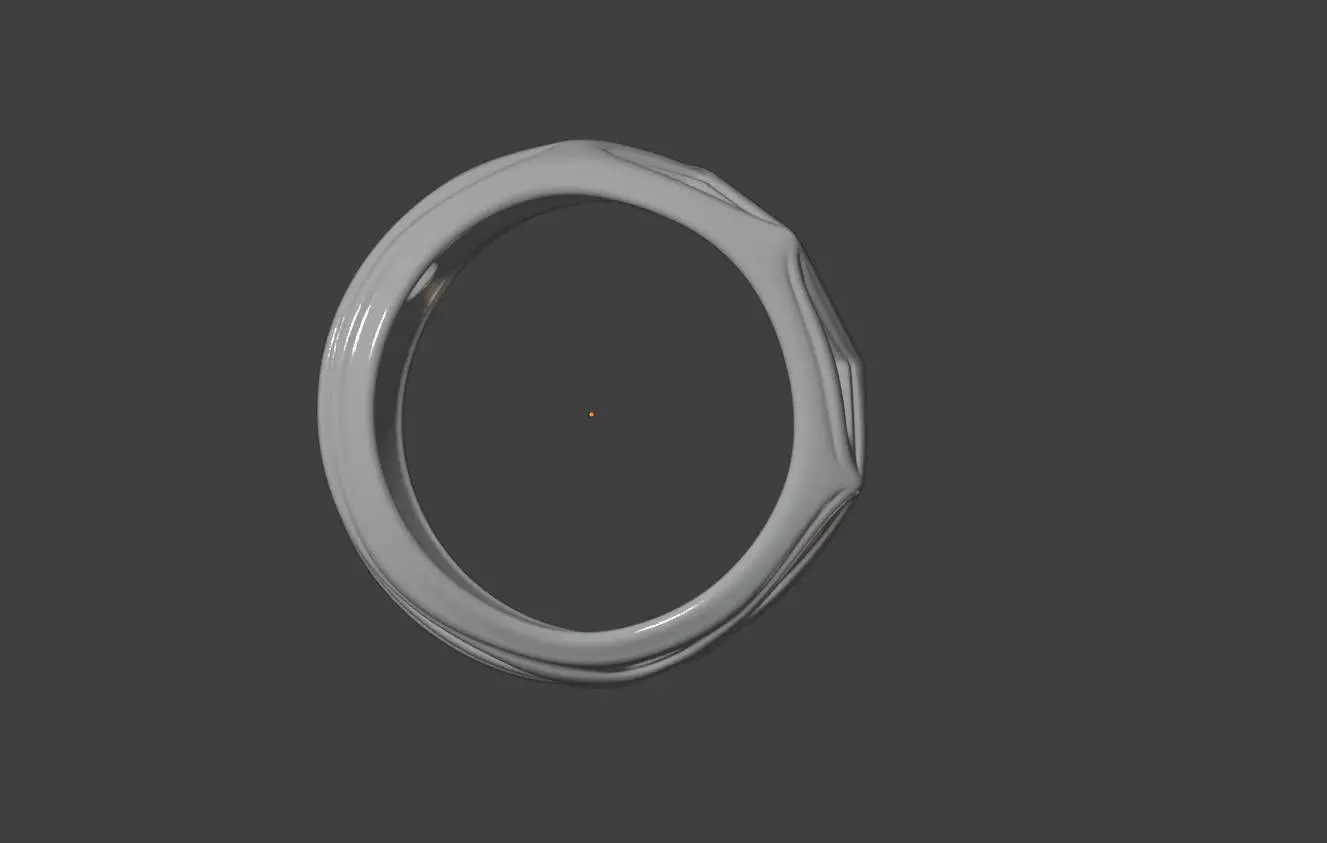 Geometric Hollow Two-Tone Ring 3D print model_0