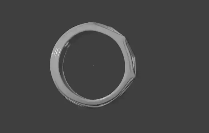 Geometric Hollow Two-Tone Ring