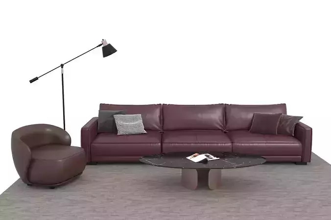 Leather sofa set