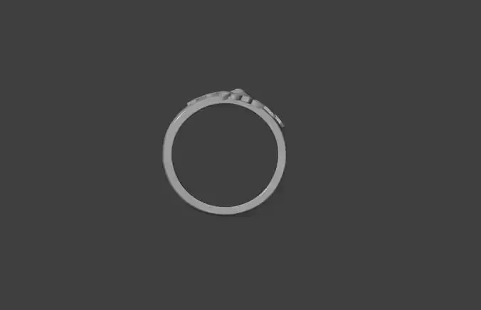 Wood Grain Floral Carved Ring