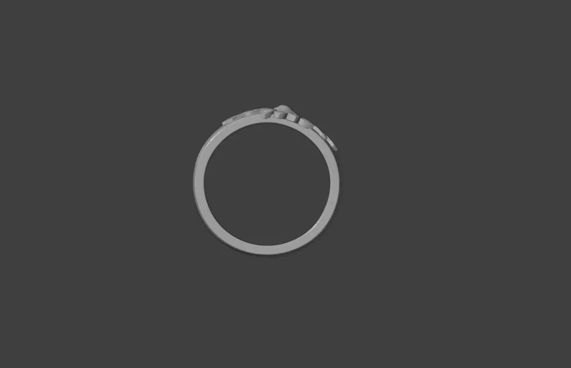 Wood Grain Floral Carved Ring 3D print model_0