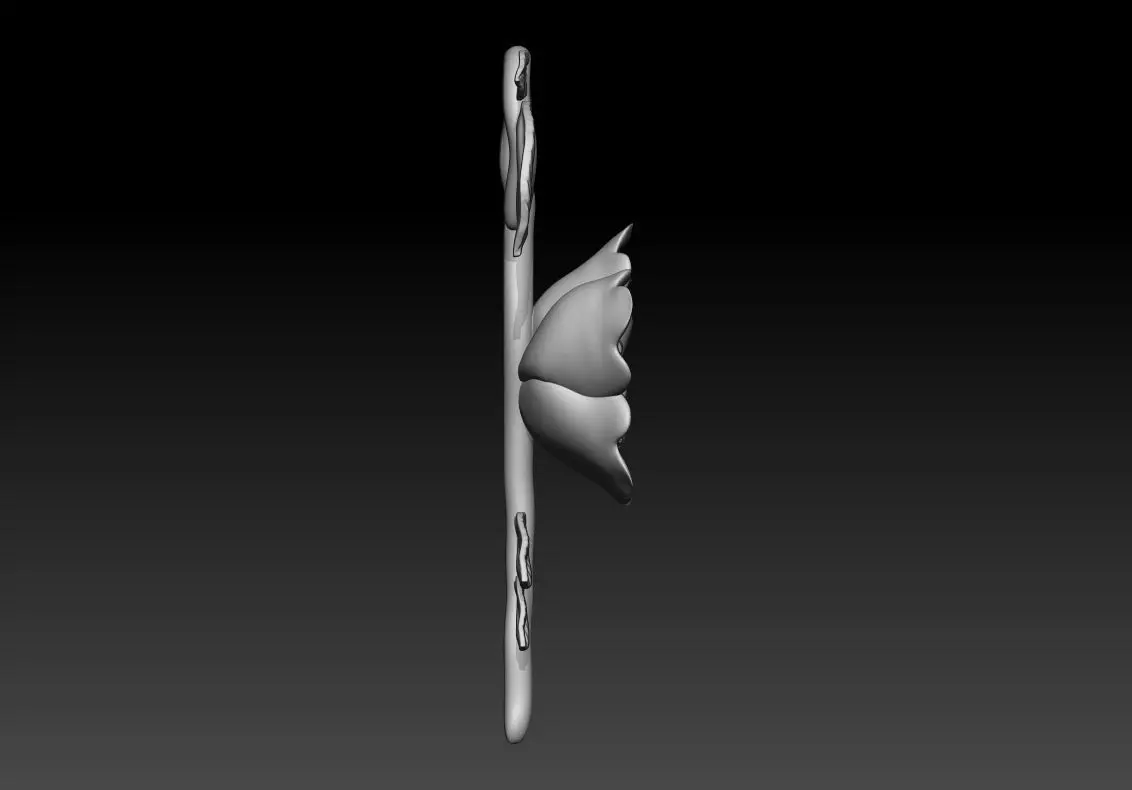 Rose with Leaves Pendant 3D Printable Model 3D print model_9