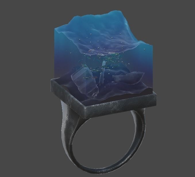 Seabed ring1 Low-poly 3D model_0