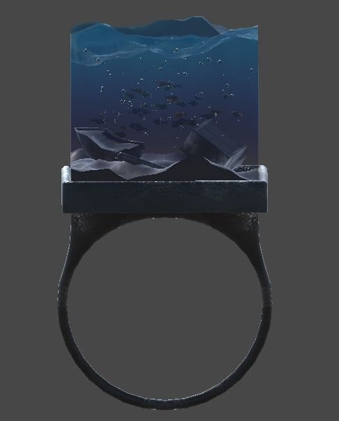 Seabed ring1 Low-poly 3D model_5