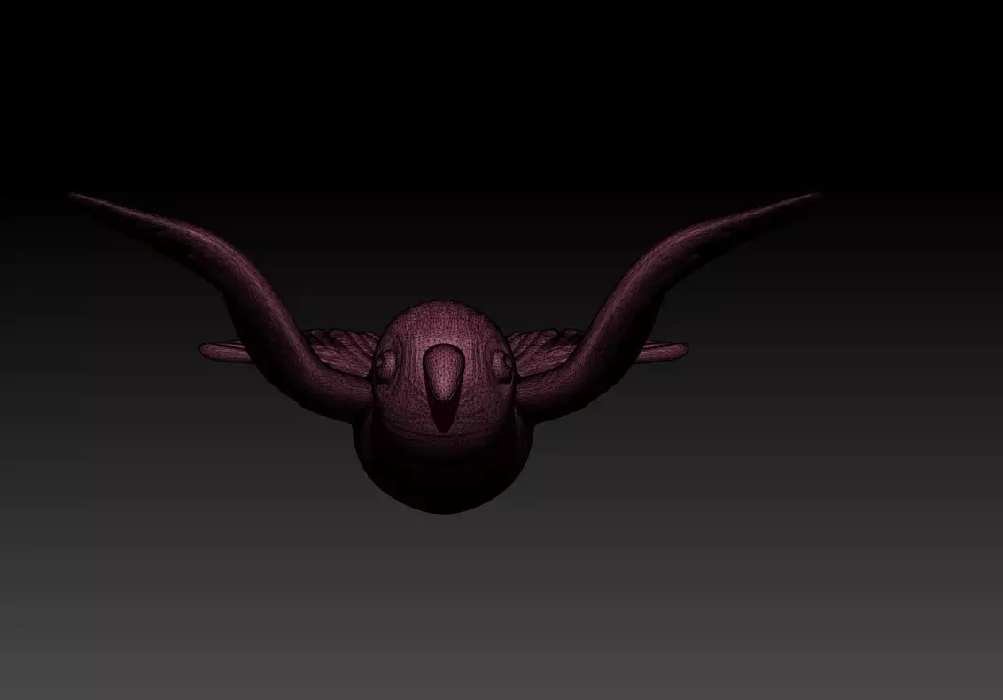 Flying Bird Pendant 3D Printable Model 3D print model_11