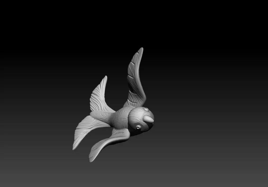 Flying Bird Pendant 3D Printable Model 3D print model_6