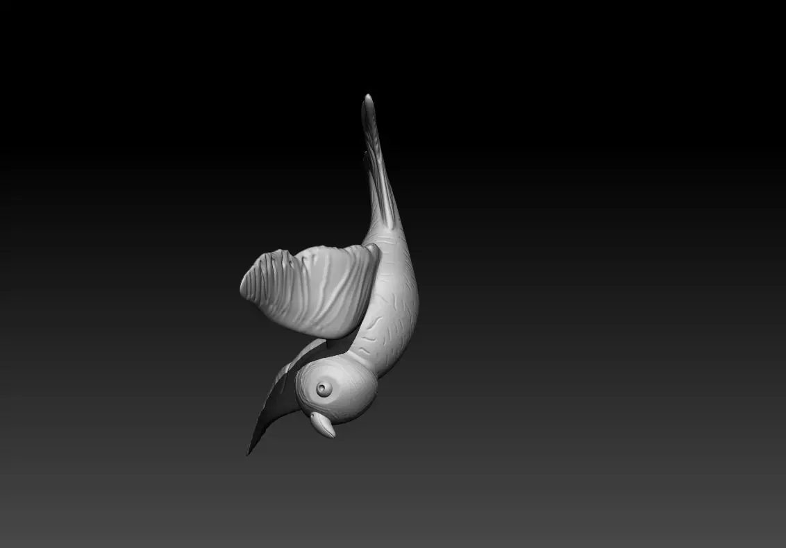 Flying Bird Pendant 3D Printable Model 3D print model_9