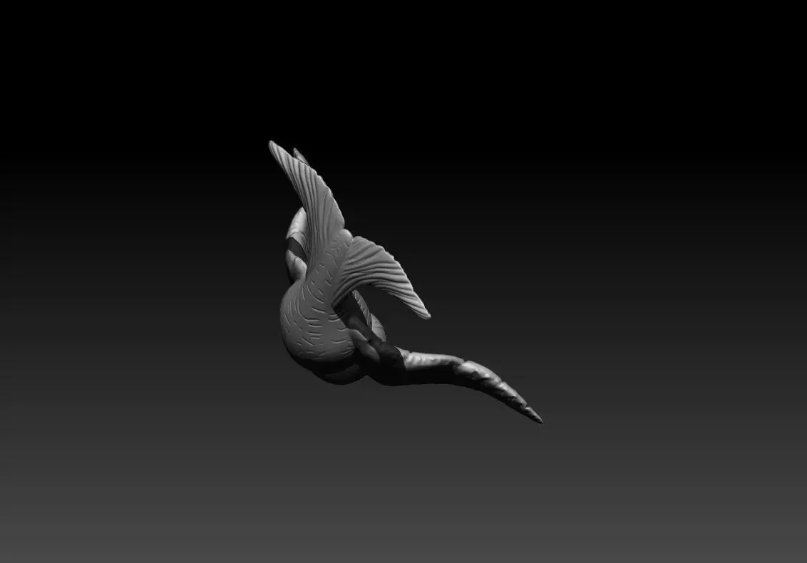 Flying Bird Pendant 3D Printable Model 3D print model_1