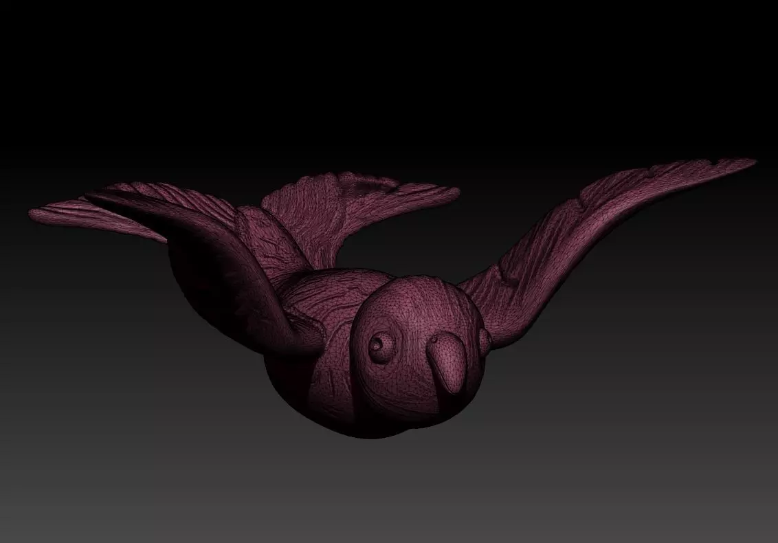 Flying Bird Pendant 3D Printable Model 3D print model_12