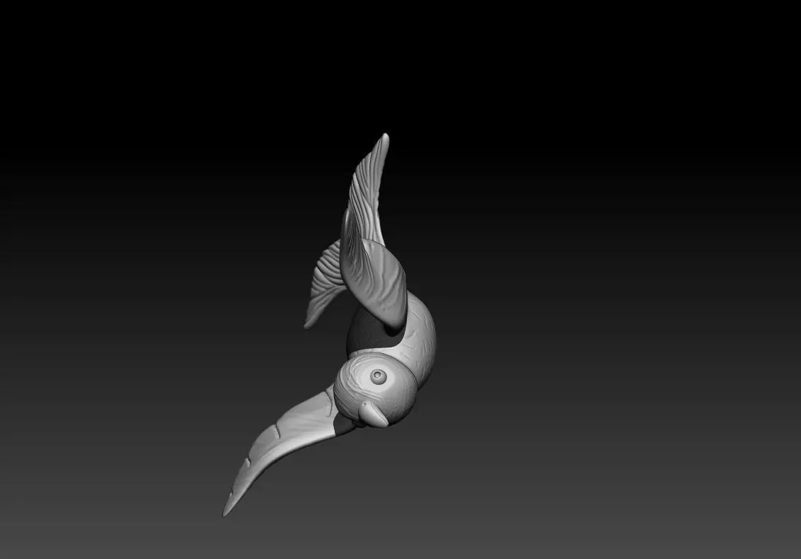 Flying Bird Pendant 3D Printable Model 3D print model_7