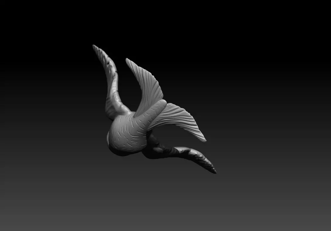 Flying Bird Pendant 3D Printable Model 3D print model_2