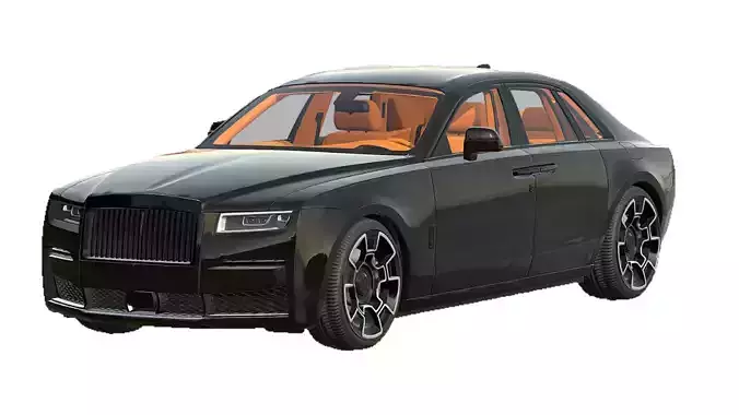 High Poly 3D-Car inspired by Rolls Royce Black Badge