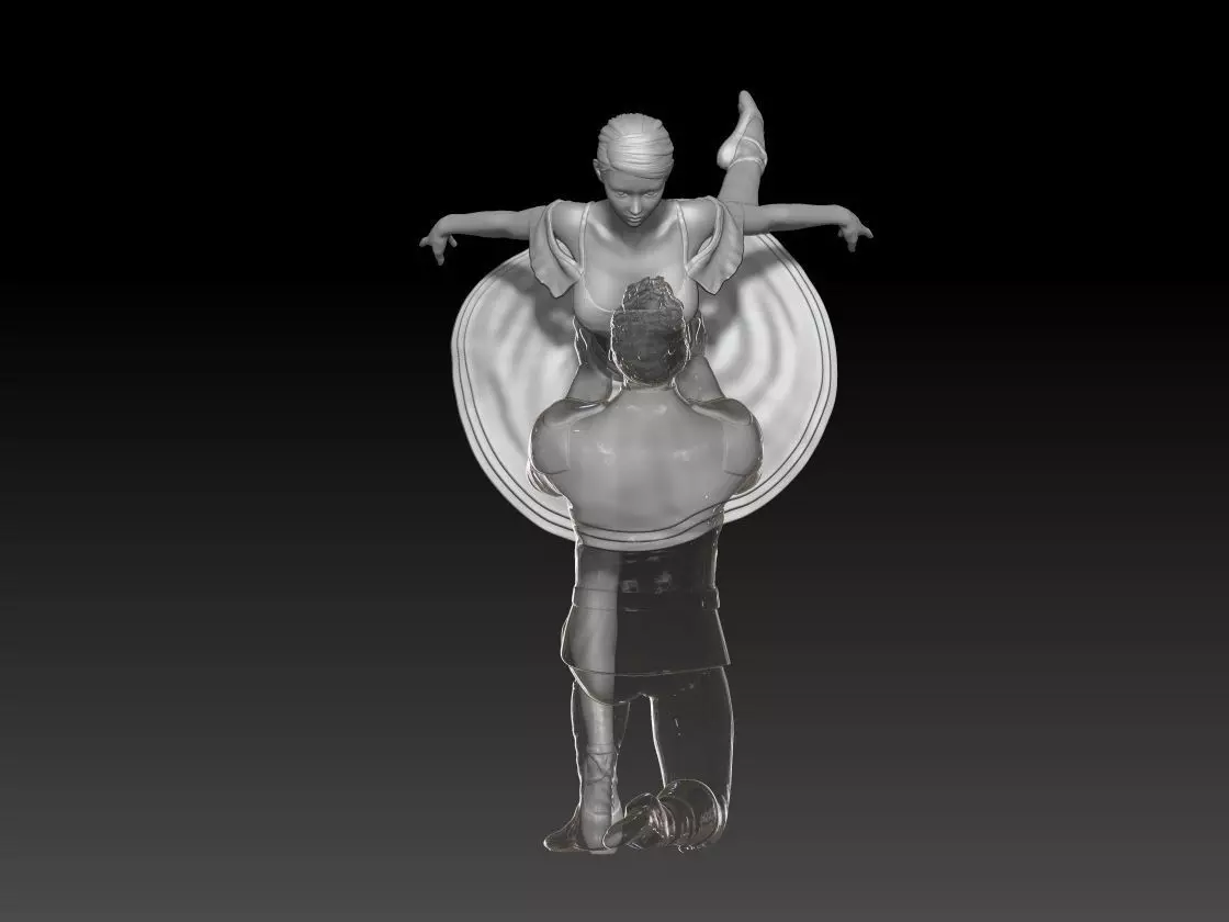 Nutcracker Dance Poses girl 1 3D print model_3