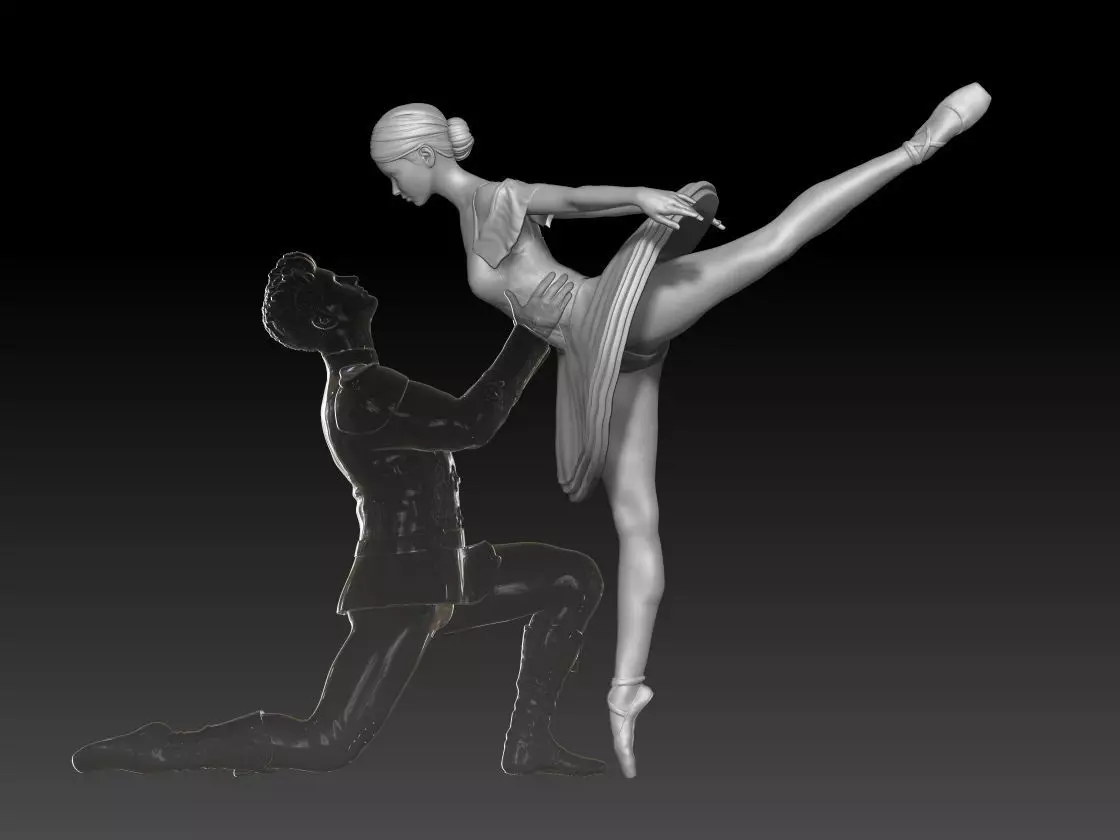 Nutcracker Dance Poses girl 1 3D print model_1