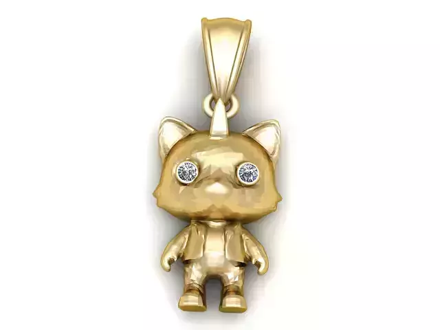 Wolf Baby Pendant 3D Printable Model