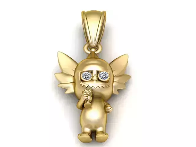 Cartoon Angel Monster Pendant 3D Printable Model