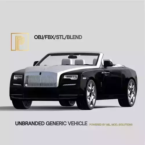 Unbranded High Poly British Luxurycar Game Ready 3D model