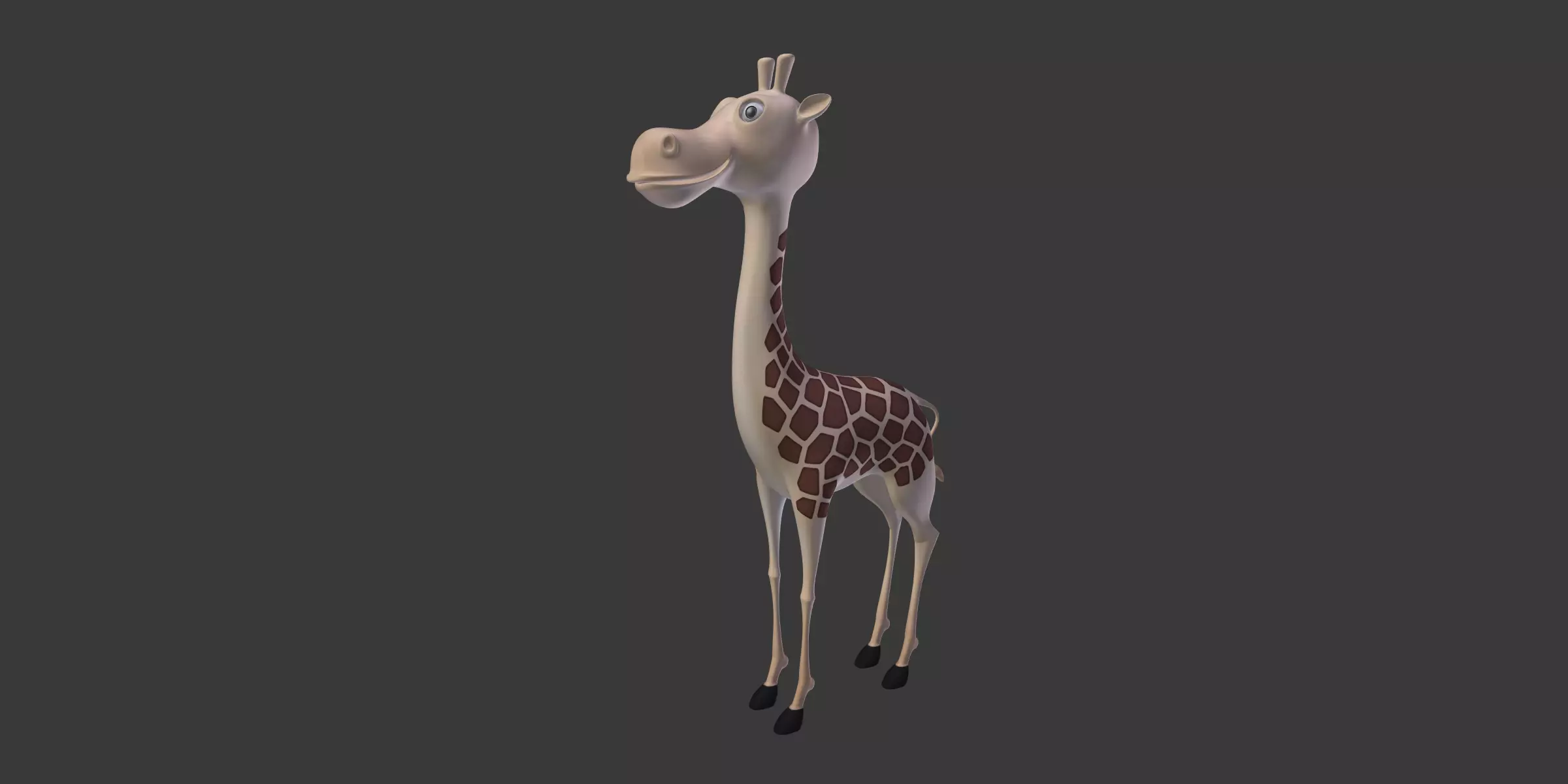 Cartoon Giraffe Free low-poly 3D model_2
