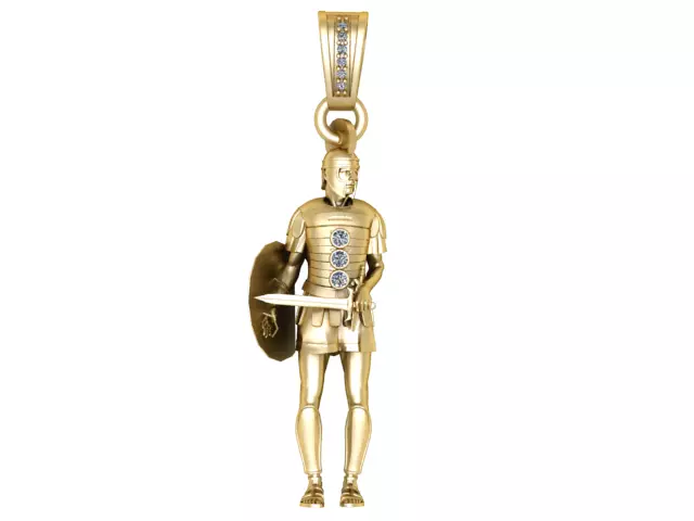 Roman Legionary Warrior Pendant 3D Printable Jewelry Model 3D print model