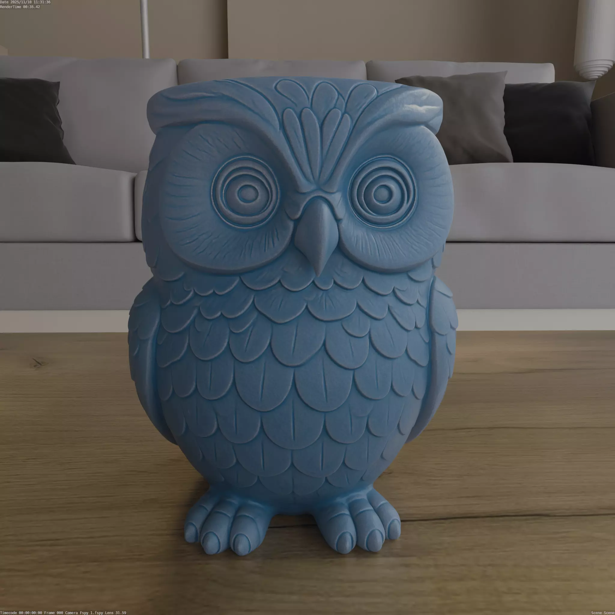 Cute Owl Planter or Container 3D STL Model 3D print model