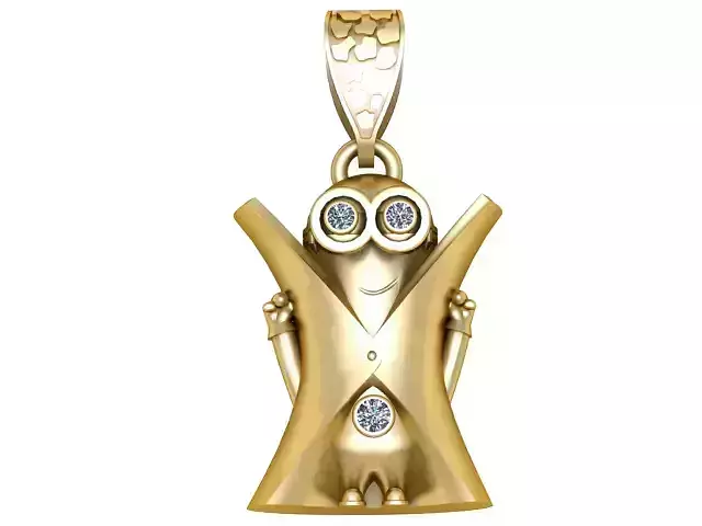 Cute Cartoon Character Pendant 3D Printable Jewelry Model