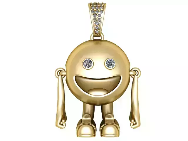 Happy Buddy Pendant 3D Printable Jewelry Model