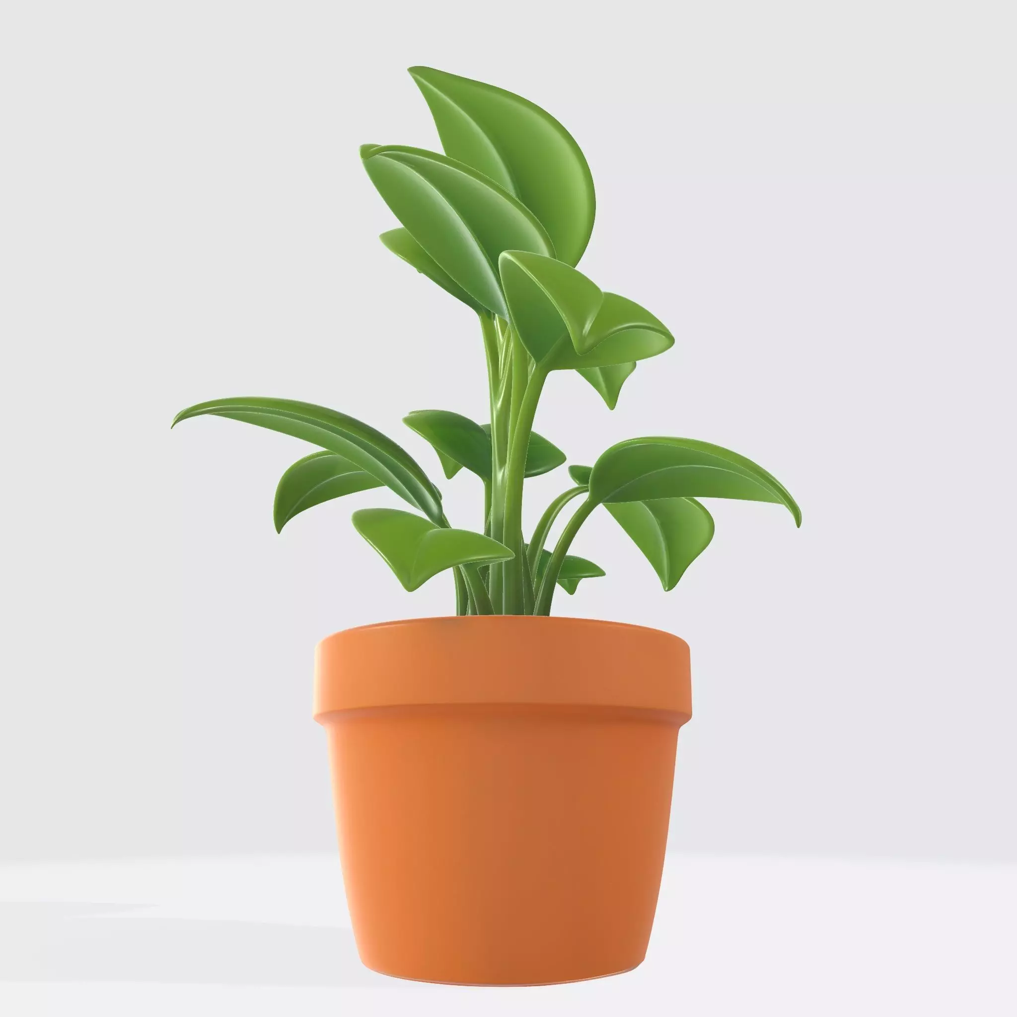 Plant Pot 3 Low-poly 3D model_1