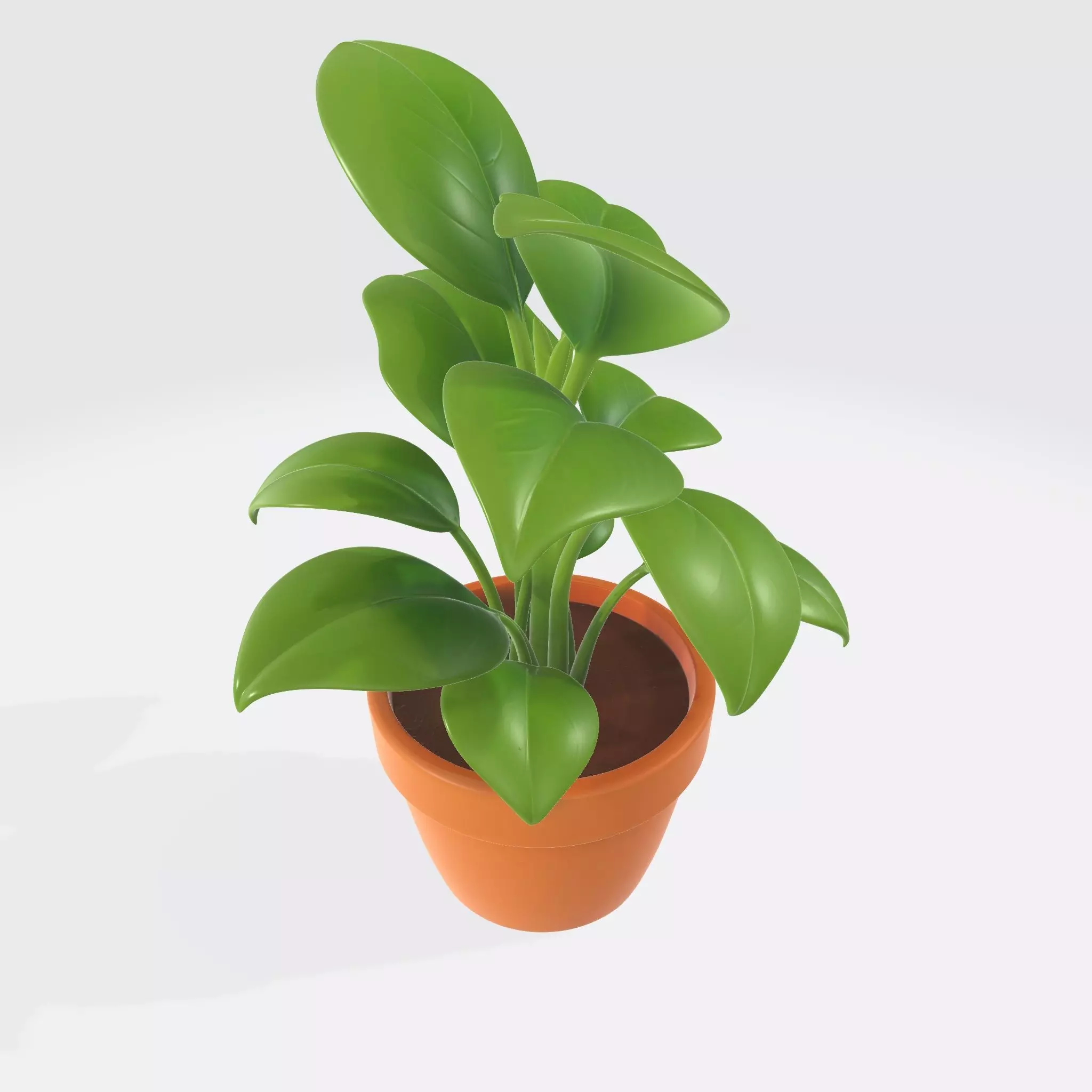 Plant Pot 3 Low-poly 3D model_2