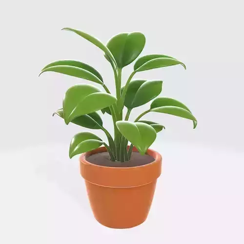 Plant Pot 3 Low-poly 3D model