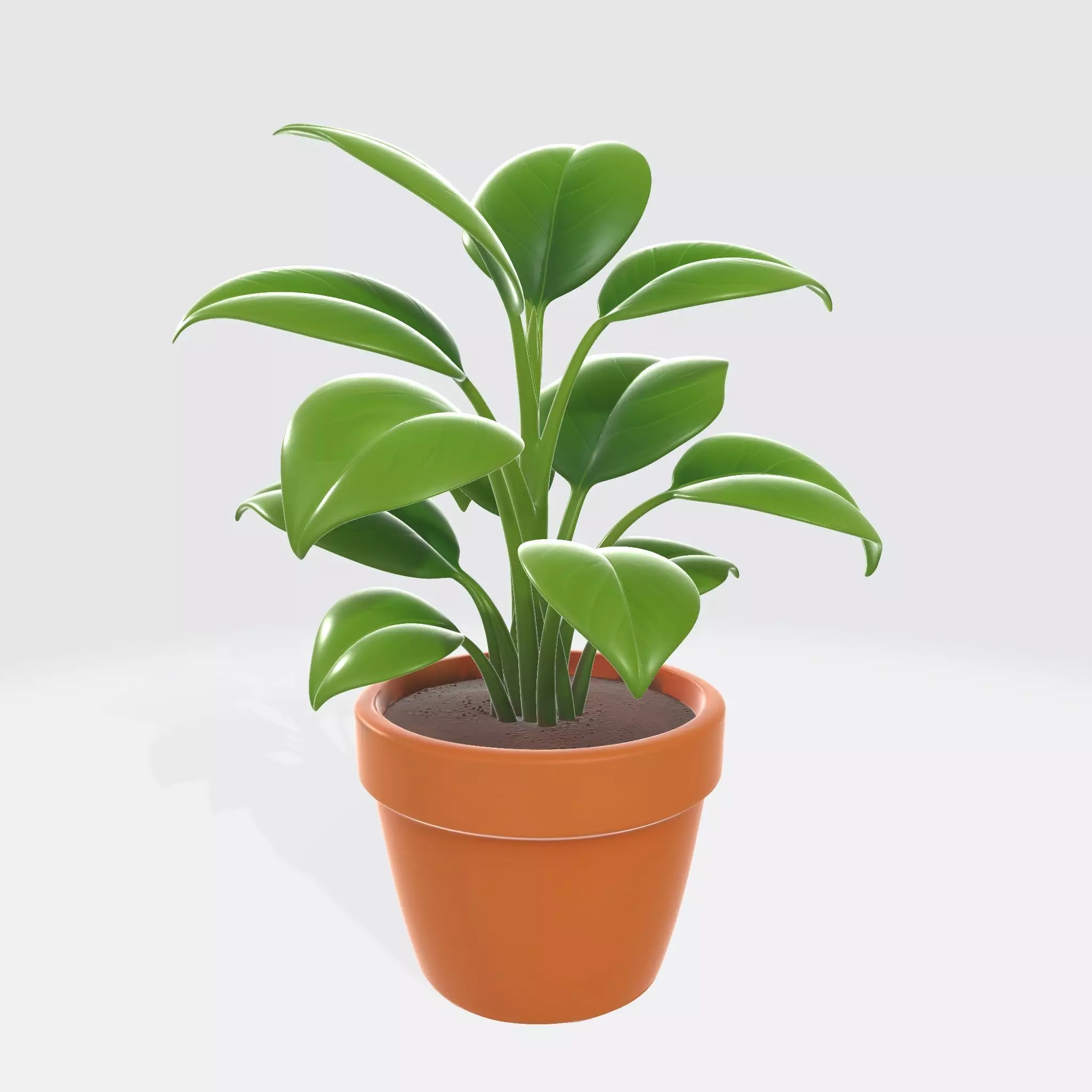 Plant Pot 3 Low-poly 3D model_0