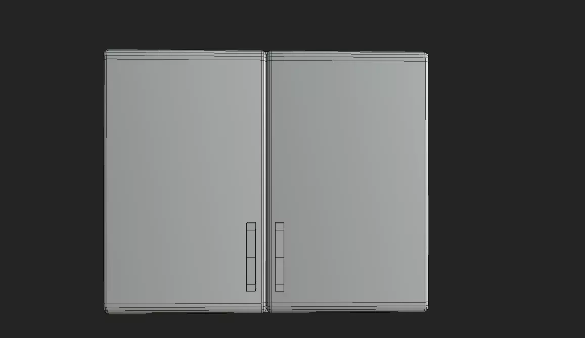 Kitchen cabinet Low-poly 3D model_14