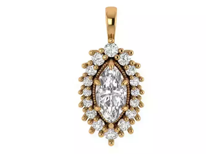 Marquise Diamond Pendant