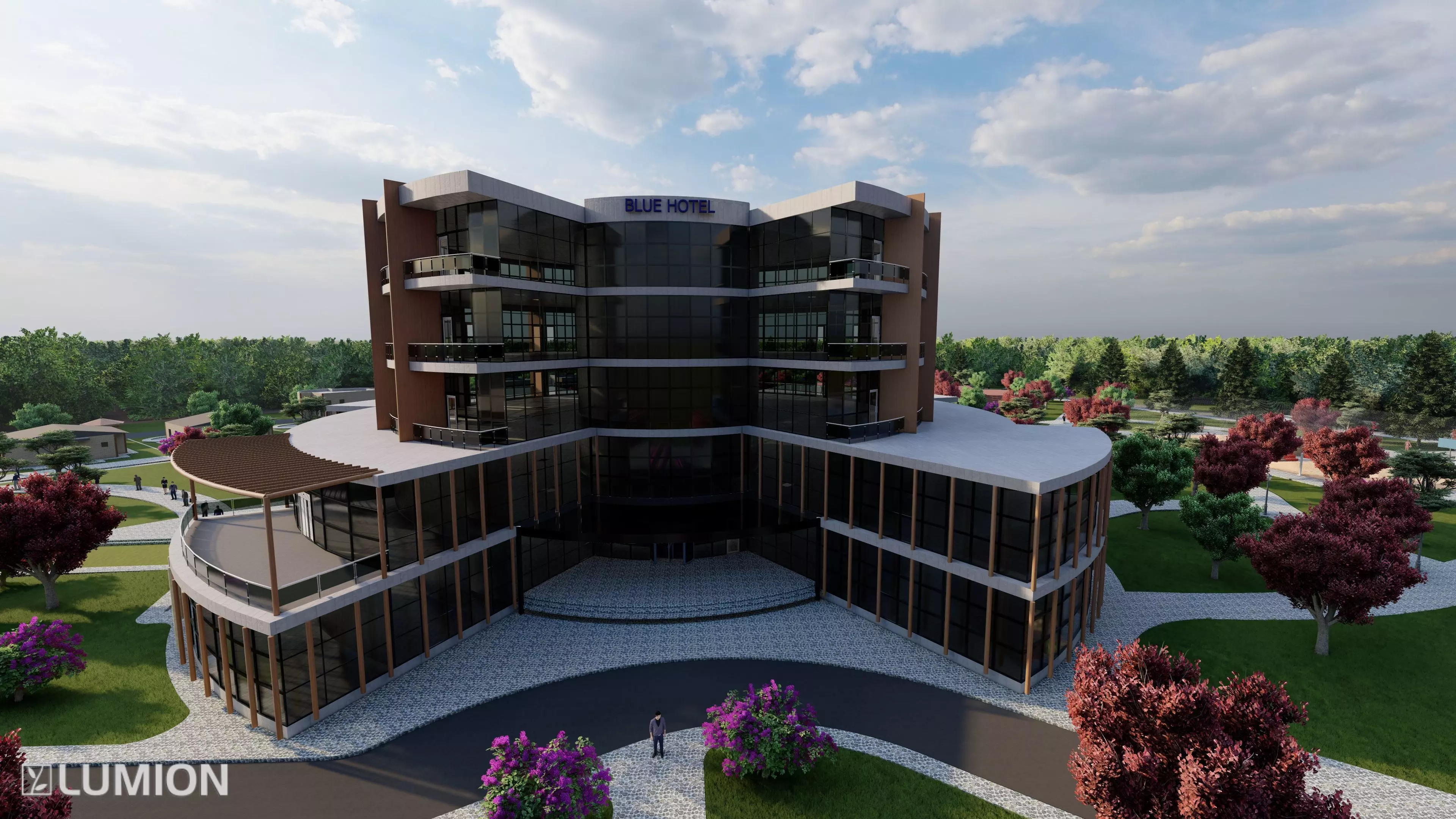 Luxury Hotel and Resort Complex 3D model_2