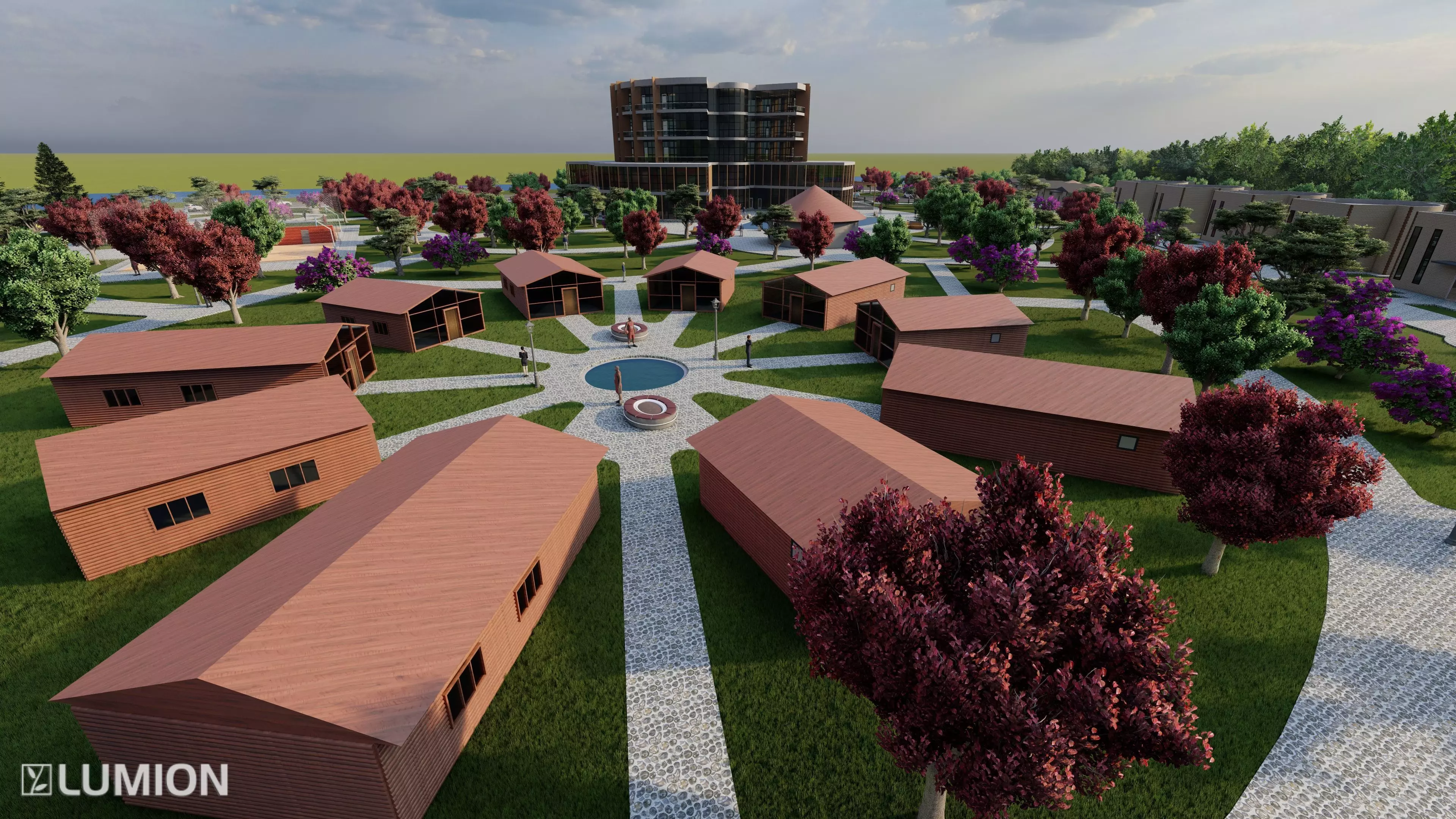 Luxury Hotel and Resort Complex 3D model_9