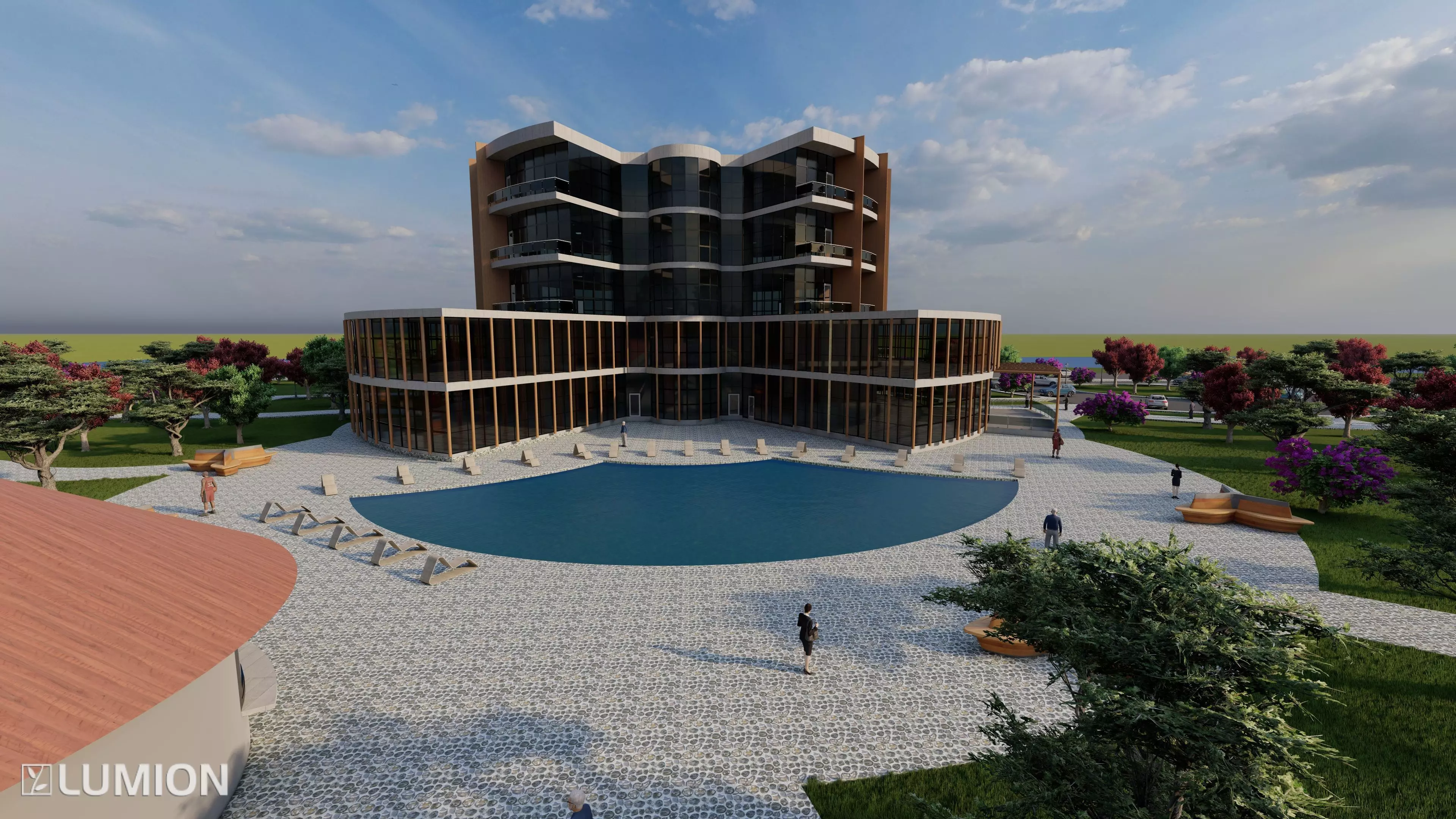 Luxury Hotel and Resort Complex 3D model_7